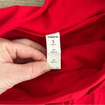 Halara  Breezeful 2 in 1 High Tie Waisted Curved Hem Flowy Midi Skirt Red Small Photo 5