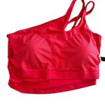 All In Motion NWT  Asymmetrical Pink Cropped Light Support Sports Bra Size XL Photo 4