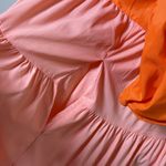 New STAUD Meadow Dress Orange Pink Colorblock Tiered Maxi Size S Photo 7