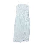 Lulus NWT  Women's Always Turning Heads White Bustier Tulip Midi Dress Size L Photo 3