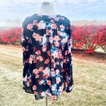 A pea in the pod  Sheer Floral Button Down Maternity Blouse Size L Photo 9