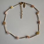 Anthropologie Pink and Orange Beaded Anklet Set Photo 3