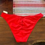 La Blanca  Cheeky Bikini Bottom Booty Scrunch Swim Red‎ NWT Size 16 (XL) Photo 2