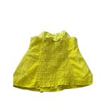 Women's Large Neon Green Yellow Boho Corset Tie Boho Festival Sleeveless Top Photo 4