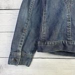 J. Jill Denim Jean Jacket Womens Size Medium Button Down Stretch Blue Med Wash Blue Photo 4