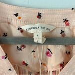 Rebecca Taylor  Ballet Pink Mia Long Sleeve V Neck Floral Silk Blouse NWT 4 Photo 5