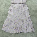 Matilda Jane  Enchanted Garden Artist Floral Tiered Midi Dress Boho in Purple L Photo 11