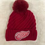 Detroit Redwings glitter logo Red Pom Photo 5