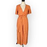 Stylestalker Laurel Jumpsuit Women's XS Orange Cropped Flared Leg V-Neck RTR Photo 2