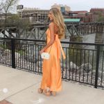 Gianni Bini NWT  x Caelynn Bell Jai Satin Strapless Tie Back Sheath Maxi Dress Photo 1