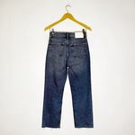 ZARA Dark Wash Women’s Straight Leg Jeans Button Fly Size 2 Photo 1