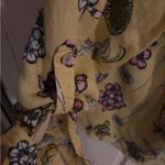 Charter Club ‎ Womens 100% LINEN Plus Size 2X Luxury Yellow Floral Shirt Top Cute Photo 6