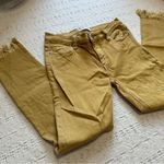 Free People Mustard Yellow Jeans Frayed Hem Photo 5
