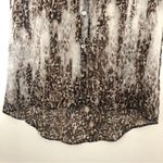 Chico's Leopard Print Semi-Sheer Button Up Sleeveless Collar Tank Blouse Top Photo 3