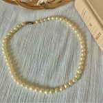 Baroque Ivory Pearl Necklace Vintage “Corinne” Unique Freshwater Iridescent White Photo 7