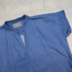 Everlane ‎ Denim Dress Tunic Mini Short Sleeve Pockets Casual Blue Size 2 Photo 2