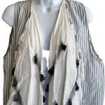 Anthropologie By  striped tassel sleeveless Cotton‎ kimono OS Photo 3