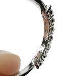 Sterling Silver Round Cut Seven Clear Glass Stones Band Ring Photo 7