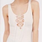 Urban Outfitters PROJECT SOCIALT Blush Pink Rubbed Lace Up Tank Top Photo 0