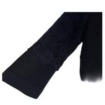 Anthropologie Sweater XS Black Blue Field Flower Melton Wool Floral Lace Jacket Photo 8