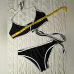 SheIn Black & White Tie-front Bikini Photo 2