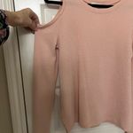 Everly  Women's Blush Pink Cold Shoulder Soft Sweater Size M Photo 2