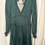 Bohme Long Sleeve Dress with Open Back in Hunter Green Photo 5