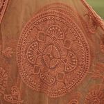 Rachel Zoe 💕💕 Scallop Trim Embroidered Lace CoverUp Dress ~ Dusty Rose OS NWT Photo 4