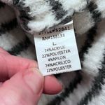 Staccato  Grey and White Striped Oversized sweater with ballooned sleeves Sz L Photo 5