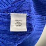 Croft & Barrow Women's v neck Blue Sweater 100% cotton Photo 3