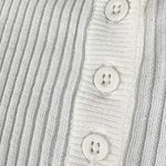 Brandy Melville Y2K Cropped Henley Style 1/4 Button Ribbed Top Ivory Women’s S Photo 3