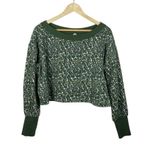 Anthropologie Daily Practice Oversized Boat Neck Cropped Sweatshirt Green Size S Photo 4