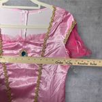 Princess Peach Costume Dress Long Pink Gold Trim Halloween Cosplay Size L Mario Size L Photo 4