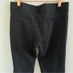 Betabrand Dress Pant Yoga Pants Vertical Stripe Black and Gray M Photo 6
