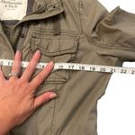 Abercrombie & Fitch A&F Womens Size M Green Hoodie Snap Jacket Cotton Abercrombie Fitch Photo 5