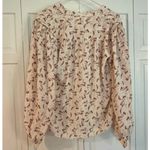 frame denim  100% silk floral blouson blouse size small Photo 10