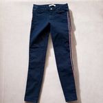 Zara Basic Navy Blue Skinny Stretch Jeans with Side Stripes Size 4 Photo 1