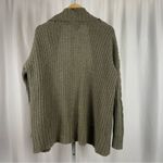 Mossimo Large Olive Green Cable Knit Cardigan Sweater Shawl Collar Boho Grandpa Photo 1