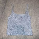 Brandy Melville blue and white ripped cropped tank top Photo 2