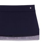 Maje Anthro black wool blend mini skirt with tulle mesh hemline size 38 medium Photo 4