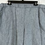 J.Jill - PureJill Linen Blue White Roll Tab Leg Crop Pant Size XLT NWT #1350-LA Photo 2