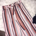 ZARA Trafaluc Striped wide leg paper bag pants Photo 4