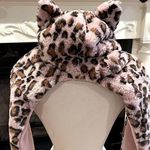 Target Soft Plush Hat Scarf Mittens Leopard Print Comfy Womens Girls Cozy Photo 2