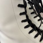 Thursday Boot Company Leather Combat‎ Boots in Ecru White Sz 10 Chunky Lug Sole Photo 1