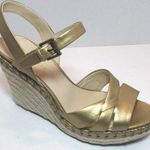 Enzo Angiolini Womens  Greyti Gold Tan Platform Sandals Wedges Heels Size 9.5 NEW Photo 0