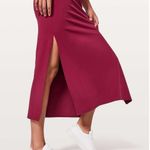 Lululemon Women's Get Going Dress Ruby Wine Red Midi Size 4 Racerback Slit Tank Photo 3