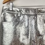 Retrofête Retrofete Nico Mini Leather Skirt in Silver Size Large NWT Photo 2