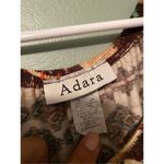 Adara Tribal Print Lace Bottom Short Flutter Sleeve Dress Size Medium Brown Photo 3