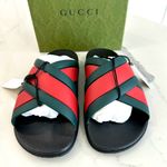 Gucci Rubber Web Stripe Sandals Photo 1