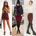 Eddie Bauer Y2K 90s Vintage Burgundy Corduroy Mini Skirt Women's 6 Academia Fall Photo 14
